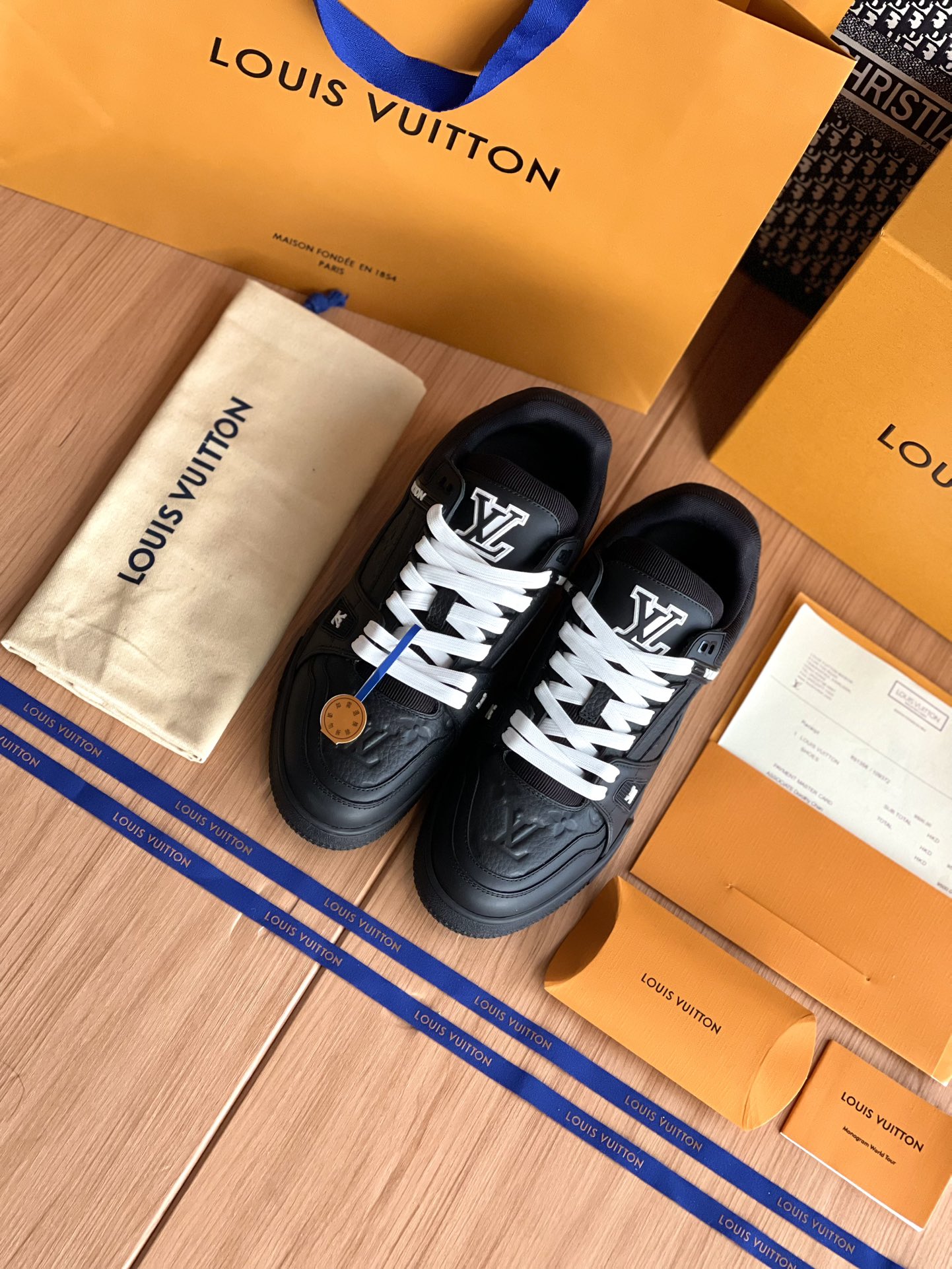 LV 高仿黑色LV Trainer運動鞋經典百搭潮流輕奢時尚休閒鞋｜歐美奢侈品精品推薦