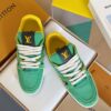 LV 高仿綠色撞色運動鞋街頭風格輕奢必備款｜歐美奢侈品精品推薦