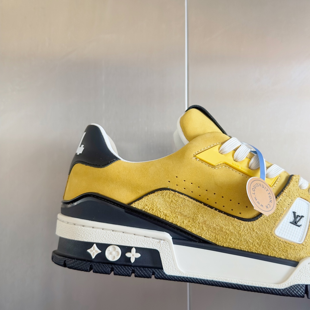 LV 高仿黃色撞色運動鞋時尚街頭風人氣推薦｜歐美奢侈品精品推薦