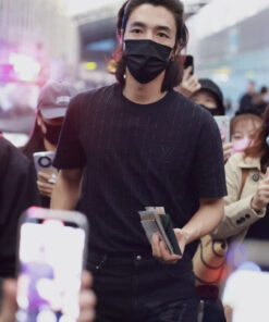 LV高仿短袖T恤黑色條紋鉚釘設計個性街頭風推薦款