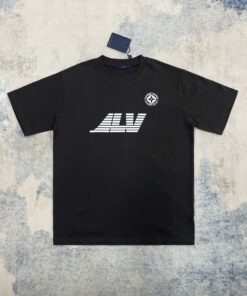 LV一比一黑色T恤 ALV標誌短袖男裝 潮流簡約設計