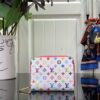 LV 原單白色多彩拉鍊小錢包經典彩虹Monogram限量風格｜歐美奢侈品精品推薦