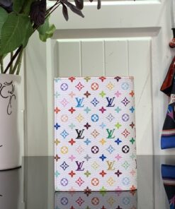 LV 高仿白色多彩直立長夾彩虹Monogram時尚錢包