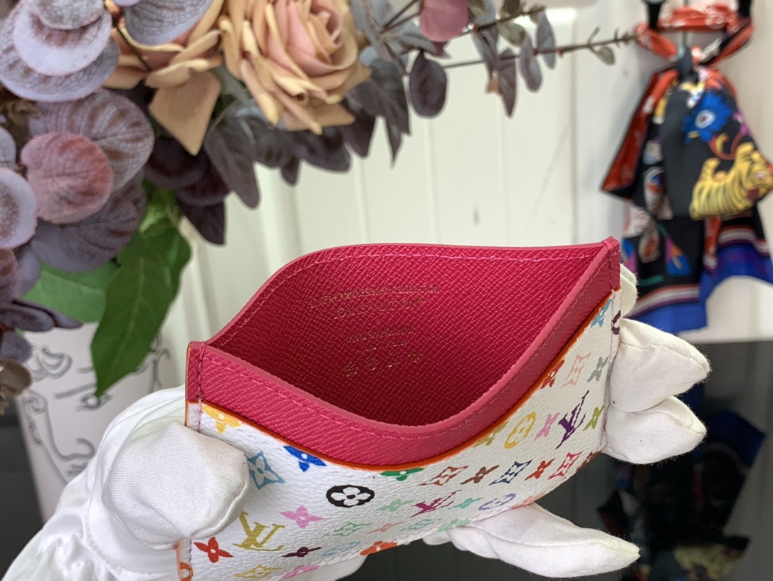 LV 一比一卡包白色多彩Monogram輕薄卡夾款式｜歐美奢侈品精品推薦