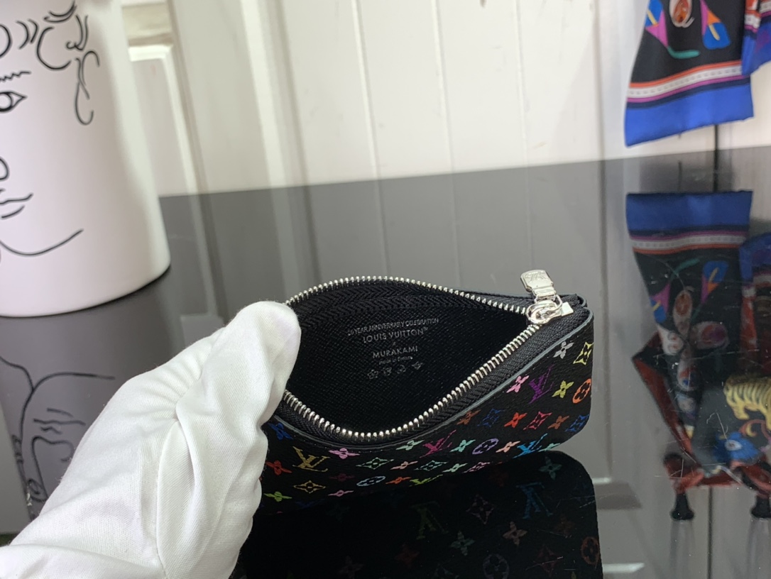 LV 一比一鑰匙包黑色多彩Monogram拉鍊零錢包｜歐美奢侈品精品推薦