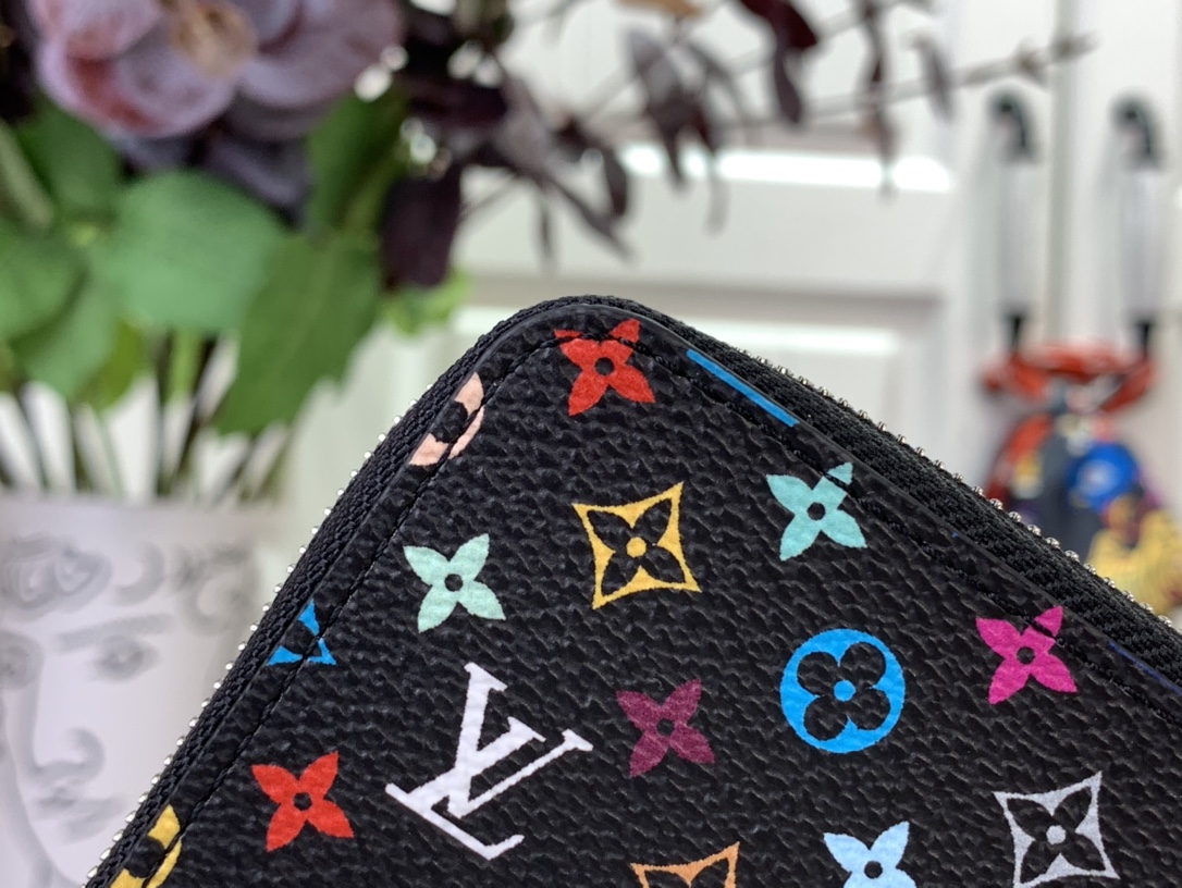 LV 一比一拉鍊短夾 黑色多彩精品卡夾 小巧時尚｜歐美奢侈品精品推薦