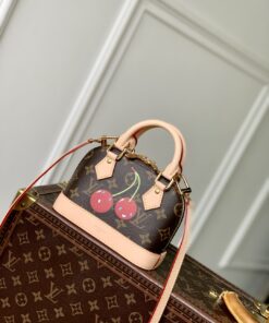 LV原單櫻桃迷你手提包 老花圖樣超Q小巧設計出門輕便推薦