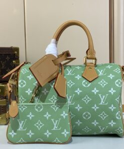 LV 一比一綠色老花三件式包 手提斜背多用途時尚組合