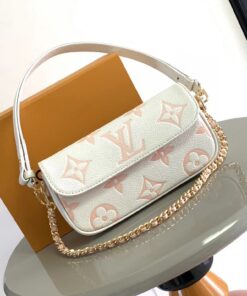 LV 一比一白粉短肩包 Monogram清新配色設計款