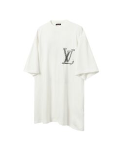 LV一比一白T 黑邊LOGO印花短袖 清新剪裁純棉質感上衣