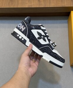 LV高仿黑白水鑽球鞋閃耀設計潮流風格爆款男鞋