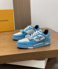 LV精品仿製藍白水鑽球鞋奢華街頭感閃耀風格款