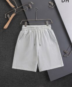 LV原單白色簡約短褲 壓線Logo設計夏季休閒必備款