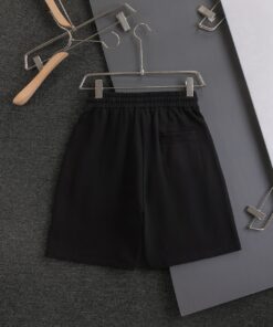 LV精品仿製黑色短褲 立體刺繡Logo極簡風格休閒款