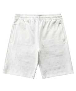 LV高仿白色短褲 Monogram壓紋設計 夏季清爽百搭款男裝