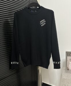 LV原單針織圓領毛衣復古字母設計質感簡約秋冬百搭上衣