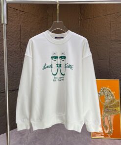 LV一比一印花衛衣白色款球鞋主題潮感設計寬鬆舒適百搭款