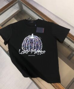LV 高仿南瓜圖騰黑色短袖T恤 潮流塗鴉款街頭亮點