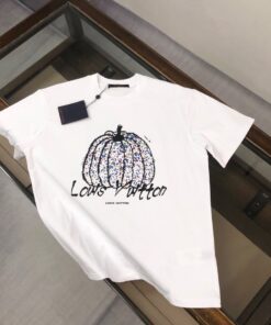 LV 高仿白色南瓜圖案T恤 塗鴉風格街頭人氣設計款