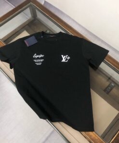 LV 一比一黑色印字短袖T恤 Equipe字樣經典款 男士低調簡約上衣設計