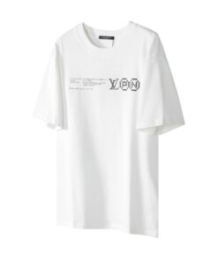 LV 高仿白色T恤 微鑽LOGO印花款 夏季極簡質感短袖上衣