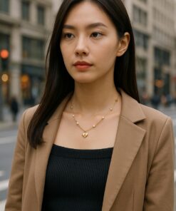 LV 一比一愛心珍珠項鍊 金色花瓣鏈條浪漫設計｜歐美奢侈品精品推薦