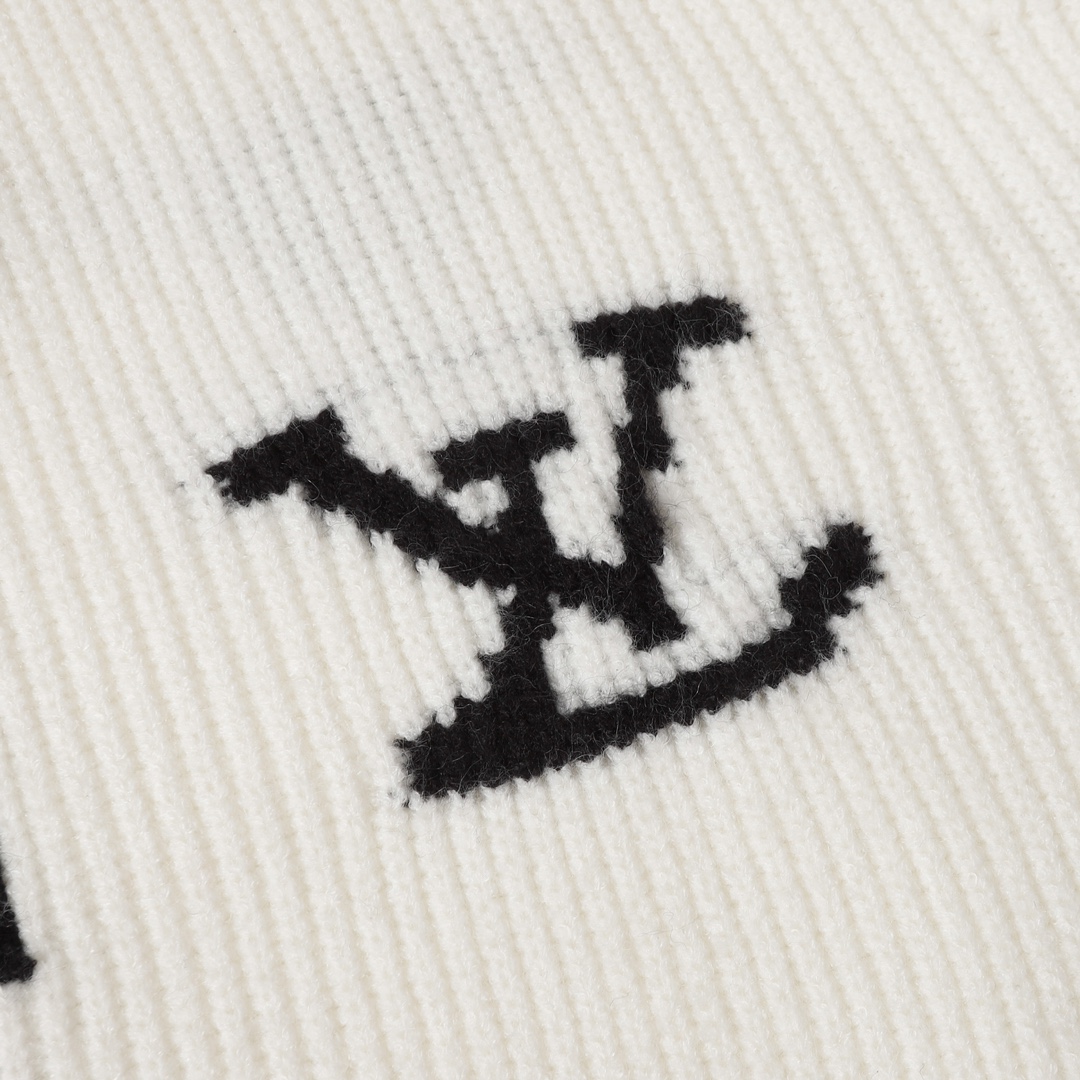 LV A貨拼色毛衣半拉鍊立領設計 男士簡約黑白潮流單品｜歐美奢侈品精品推薦