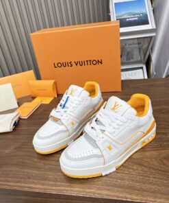 LV 高仿白黃運動鞋 簽名細節拼色款 活力亮眼配色