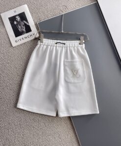 lv A貨短褲白色簡約抽繩設計舒適百搭款