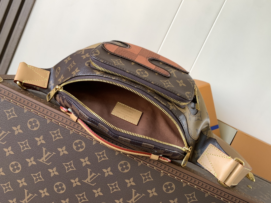 LV A貨男款腰包拼色設計款 老花塗層帆布多口袋休閒實用｜歐美奢侈品精品推薦