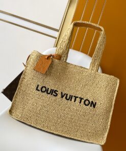 LV 高仿草編托特包 夏日沙灘百搭手提袋