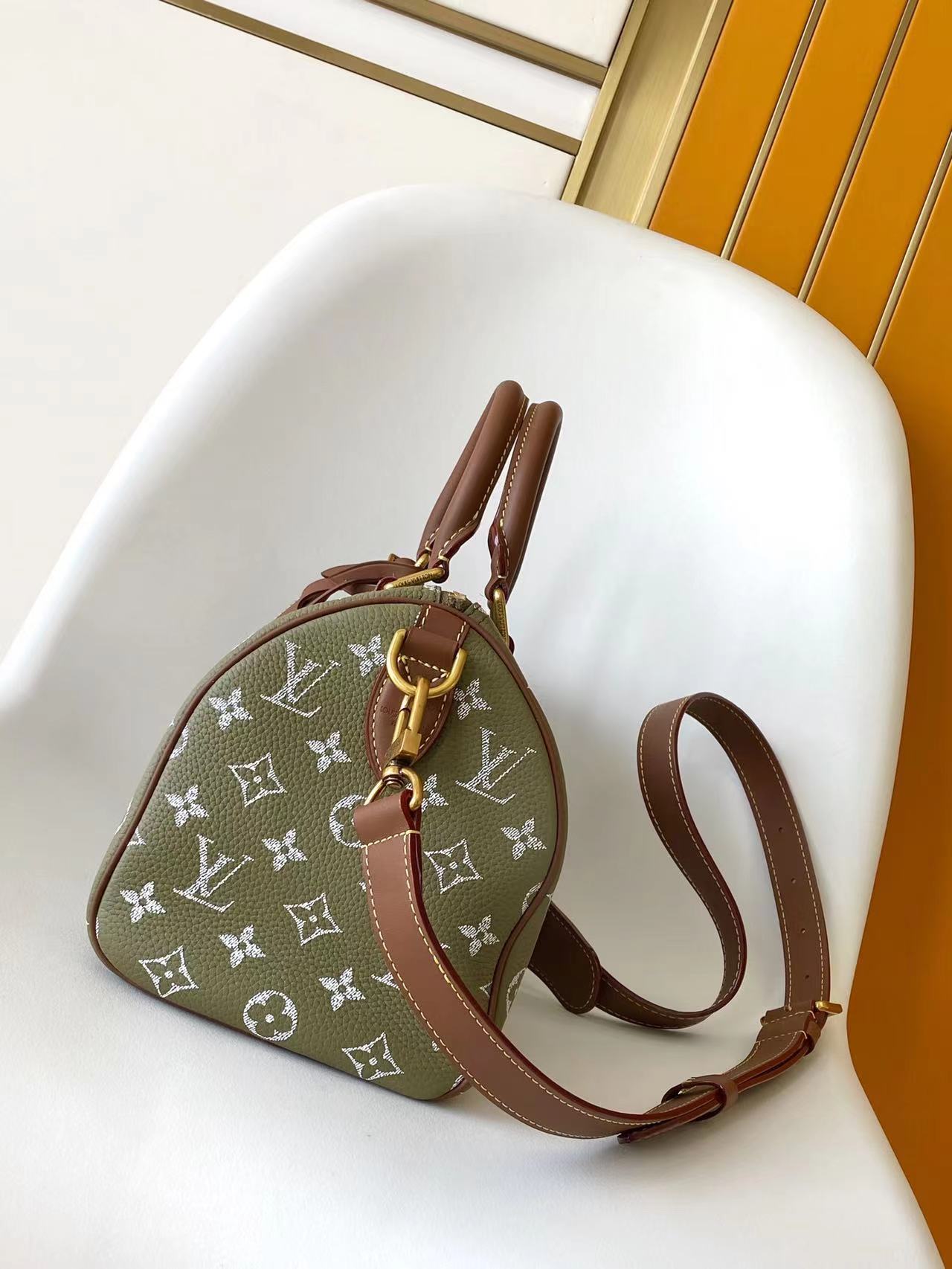 LV 一比一Speedy綠色手提包 Monogram復古波士頓包｜歐美奢侈品精品推薦
