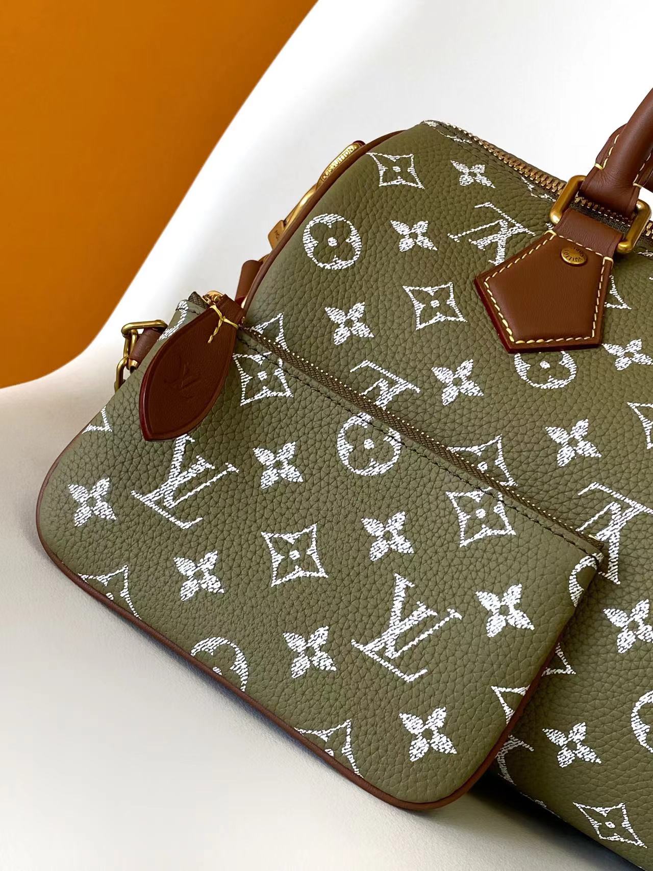 LV 一比一Speedy綠色手提包 Monogram復古波士頓包｜歐美奢侈品精品推薦
