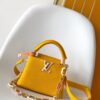LV 一比一 Capucines 迷你包 亮黃粒面皮 搭配彩色鏈條|超A仿原單精品圖片 3 LV 一比一 Capucines 迷你包 亮黃粒面皮 搭配彩色鏈條|歐美奢侈品精品推薦