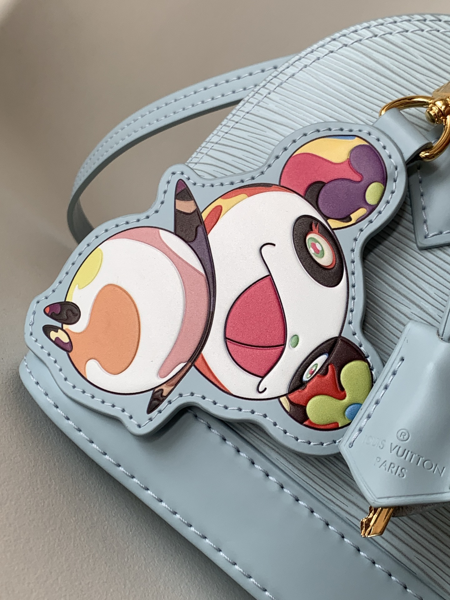 LV 高仿 Alma BB 淺藍色熊貓聯名設計手提包｜歐美奢侈品精品推薦