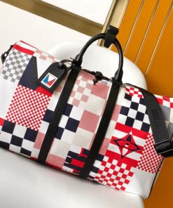 LV 一比一 Keepall Patchwork 棋盤格旅行袋 限量設計款