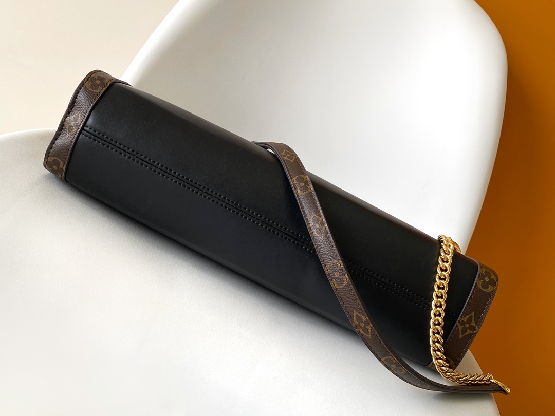 LV 高仿 OnTheGo 黑金鍊條托特包 Monogram 拼接大容量|超A仿原單精品圖片 12 LV 高仿 OnTheGo 黑金鍊條托特包 Monogram 拼接大容量|歐美奢侈品精品推薦