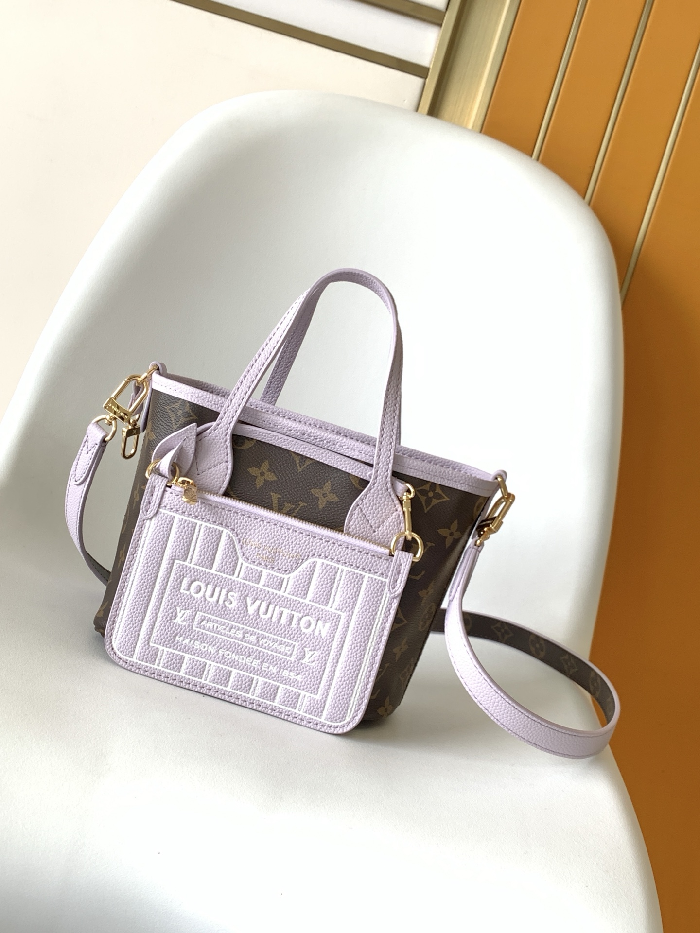 LV 一比一 Onthego Mini 手提包 Monogram 拼淡紫配色|超A仿原單精品圖片 6 LV 一比一 Onthego Mini 手提包 Monogram 拼淡紫配色|歐美奢侈品精品推薦