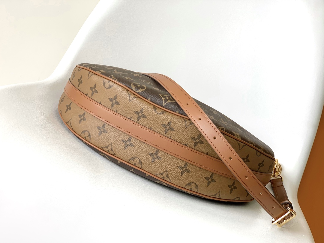 LV一比一老花月牙包 金鍊裝飾Monogram優雅造型款｜歐美奢侈品精品推薦