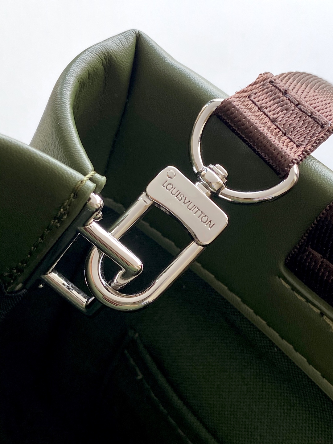 LV 原單綠色帆布刺繡托特包 大LOGO設計休閒款｜歐美奢侈品精品推薦