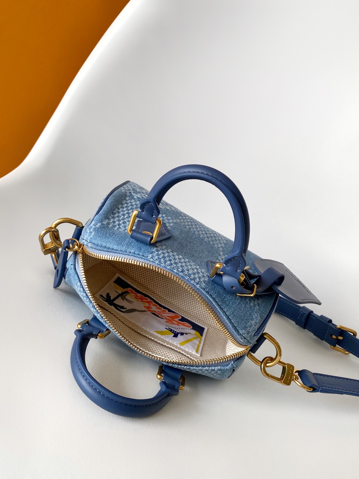 LV一比一牛仔迷你Speedy包 單肩斜背小廢包 復古刷色時尚設計｜歐美奢侈品精品推薦