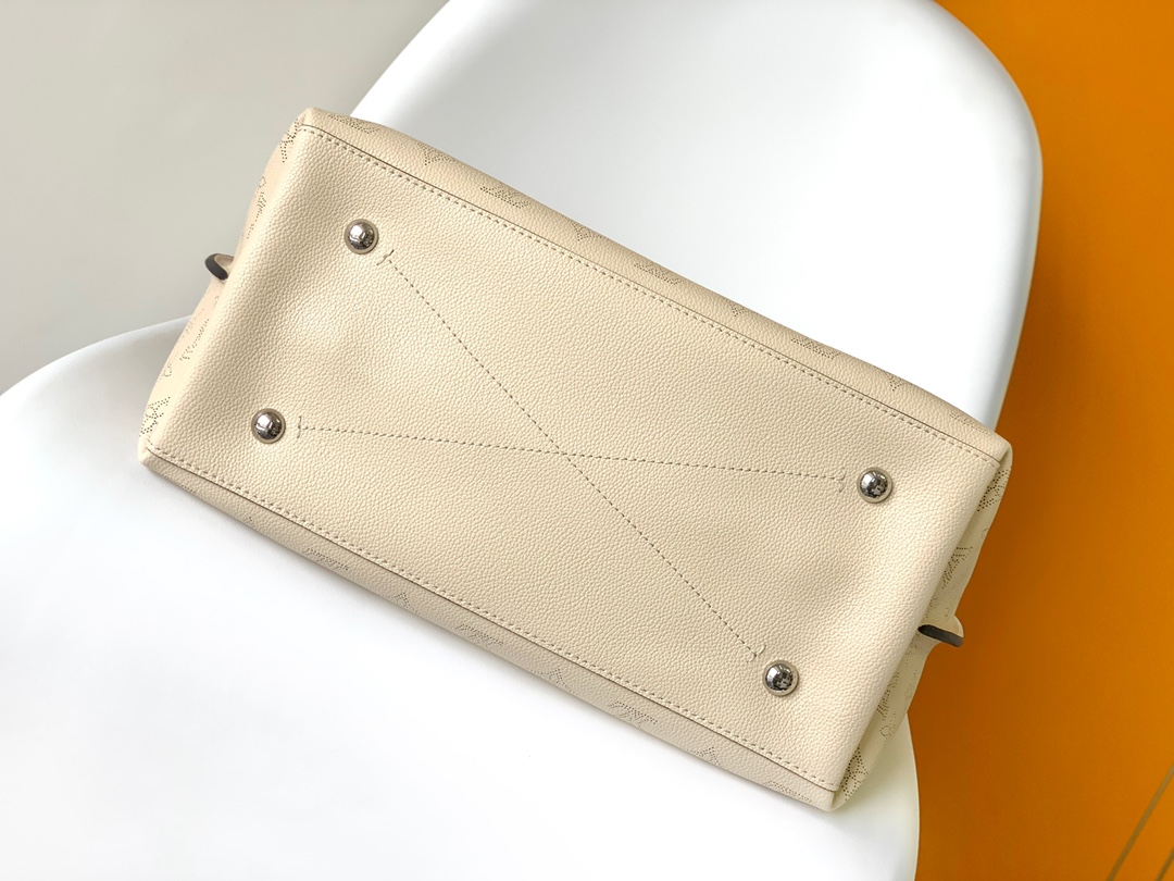 LV原單大號Hobo手提肩背包 編織皮提把 米白老花百搭通勤款｜歐美奢侈品精品推薦