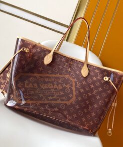 LV高仿透明PVC托特包 Las Vegas限定款 潮流大容量手提袋