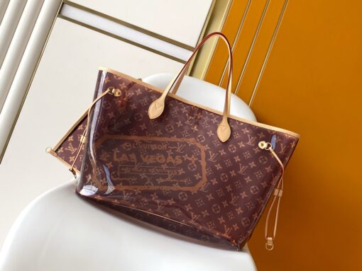 LV高仿透明PVC托特包 Las Vegas限定款 潮流大容量手提袋