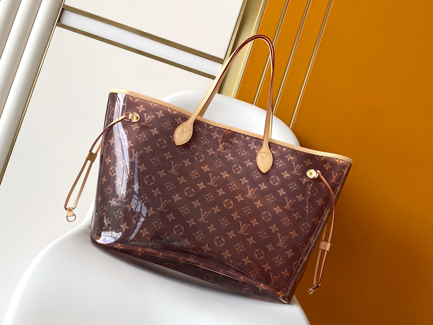 LV高仿透明PVC托特包 Las Vegas限定款 潮流大容量手提袋｜歐美奢侈品精品推薦