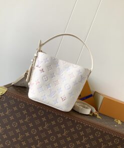 LV高仿白底彩Monogram水桶包 小型手提斜背款 夏日百搭風