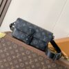 LV高仿男款信差包 Eclipse黑色斜背設計 郵差風日常百搭｜歐美奢侈品精品推薦
