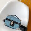 LV一比一 Petite Malle 藍色織布小箱包 金屬鎖扣造型感十足｜歐美奢侈品精品推薦