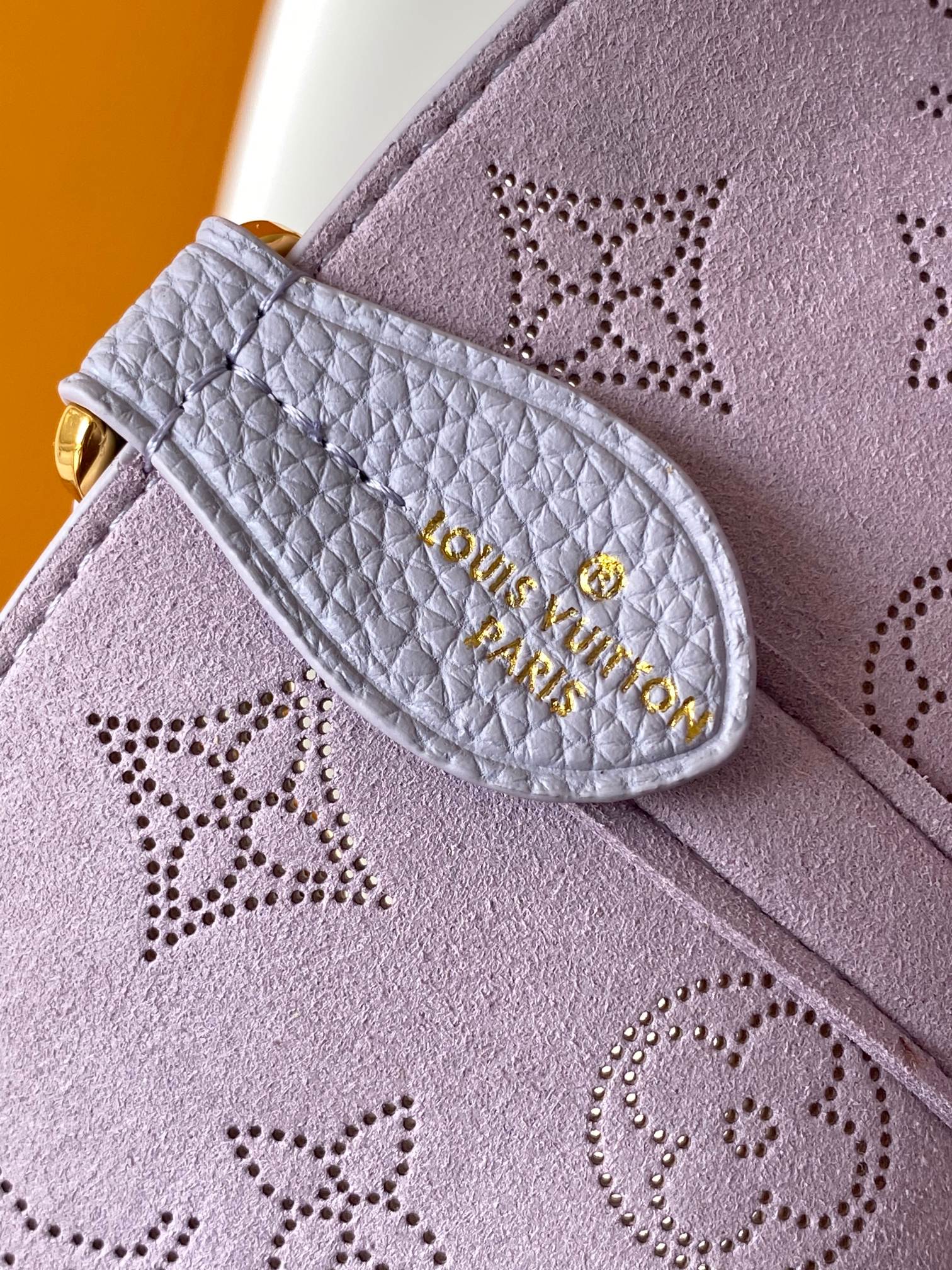 LV高仿淺紫Monogram托特包 Empreinte立體壓紋附小包吊飾｜歐美奢侈品精品推薦
