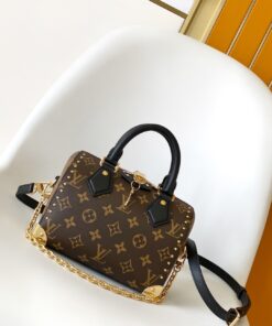 LV精品仿製女士鎖頭包Monogram金鏈百搭款